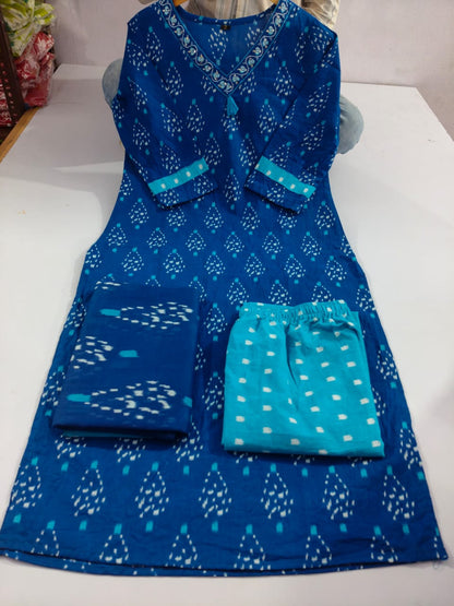 Serraw Pure cotton kurti 3 pc set